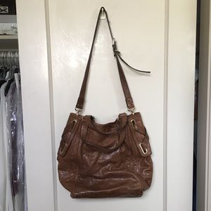 👜Kooba Brown Leather Hobo Bag
